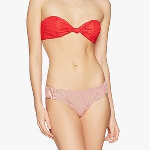 Mae Women Striped Smocked Bikini Bottom small 4 6
